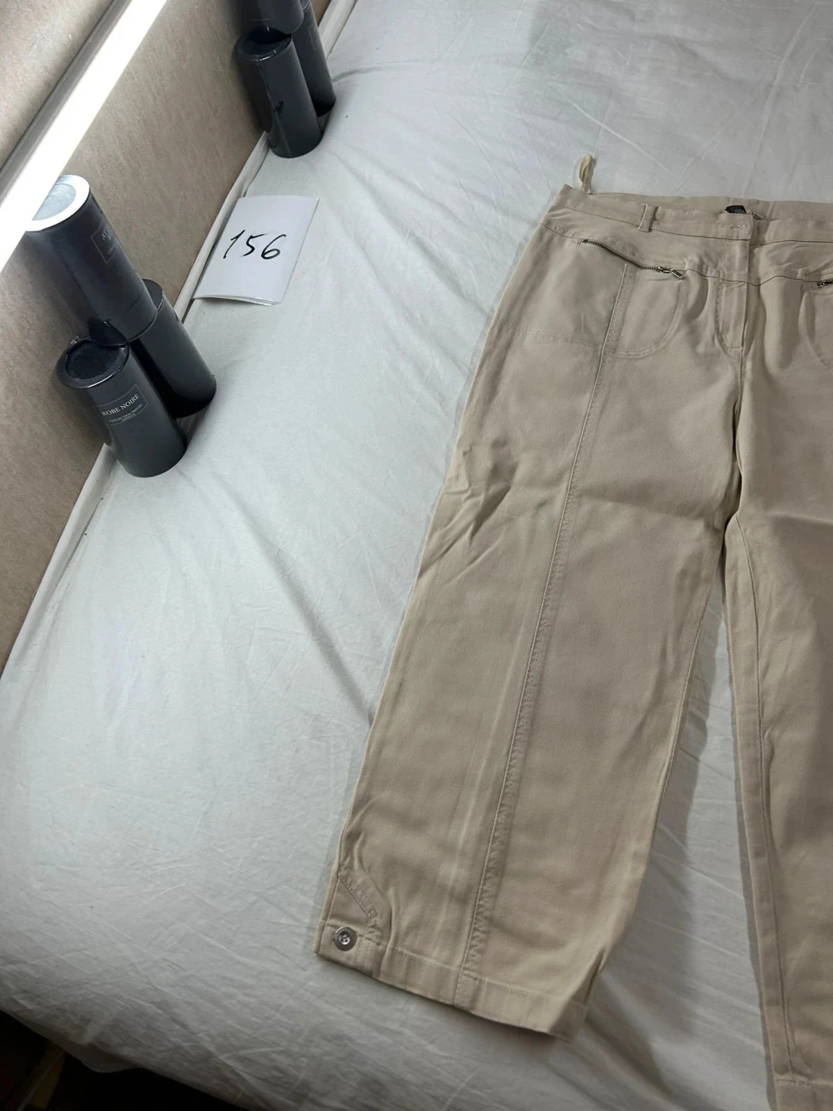Beige crème rechte jeans lewinger – photo 3